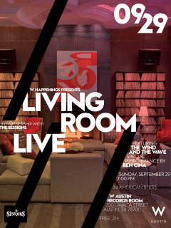 Living Room live poster for The Wind and the Wave