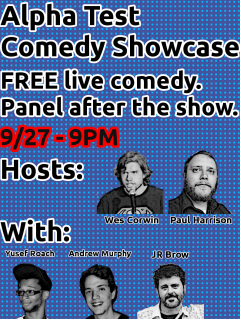 alpha test comedy showcase 2 with jr brow