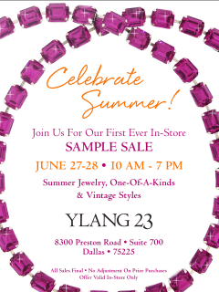ylang 23 sample sale