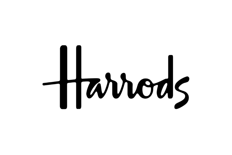 Harrods Gold Outline Building Long Wallet - Black - One Size