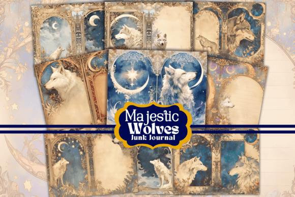 Majestic Wolves Junk Journal Collage