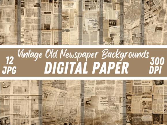 Vintage newspaper texture collage