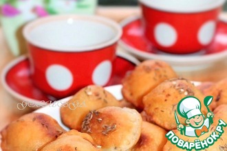Рецепт: Жареные пирожки Бомбочки на кефире
