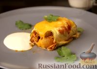 Фото приготовления рецепта: Рулетики из кабачков с курицей - шаг №11