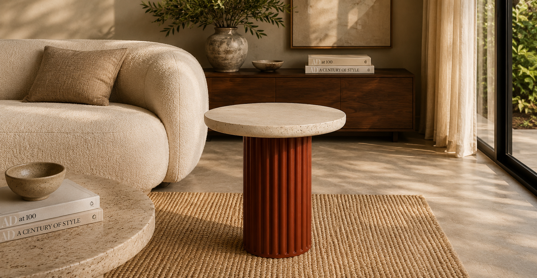 SAMARA Fluted Side Table