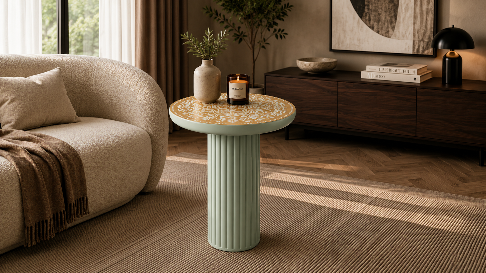 RANGOLI Fluted Side Table