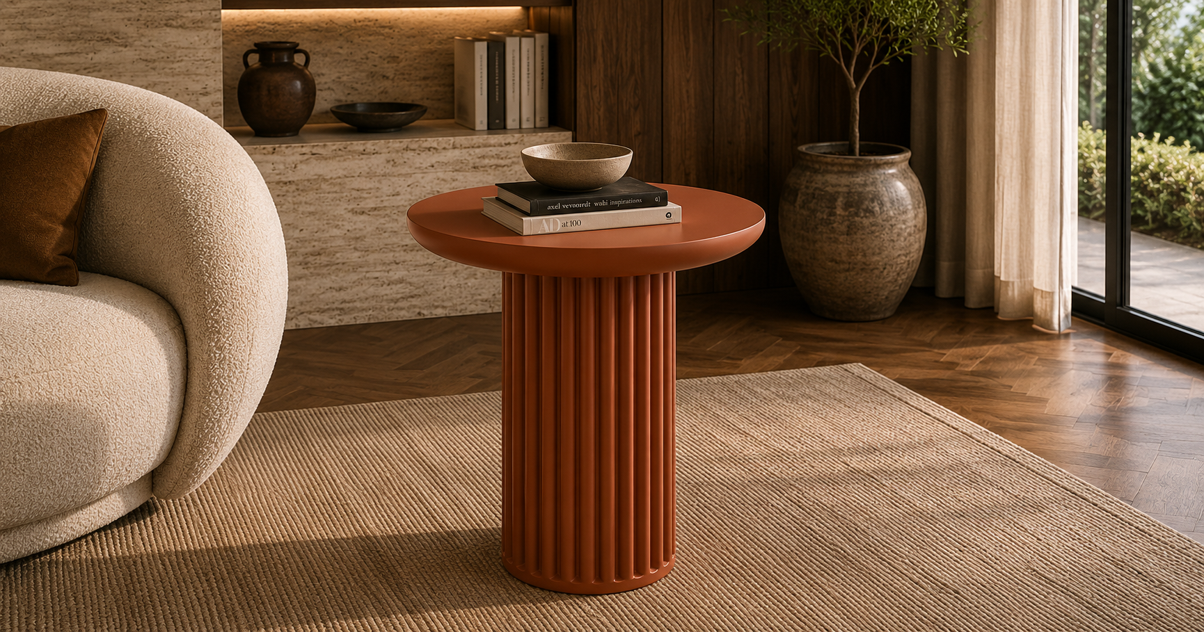 SAMARA Fluted Side Table