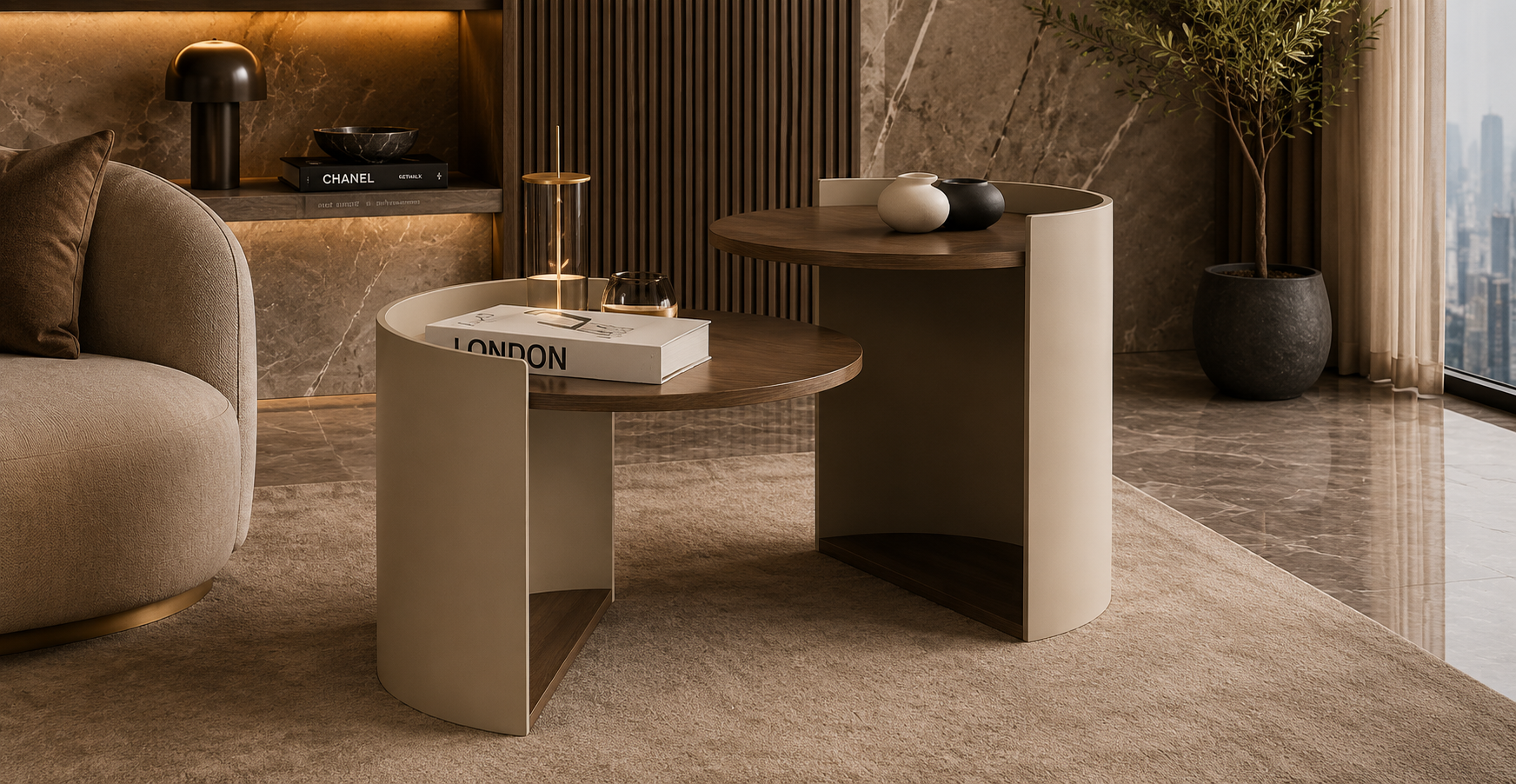 VELMORA Nesting Side Tables