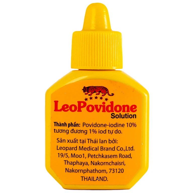 Dung dịch LeoPovidone 10% điều trị các vết thương và ngăn ngừa nhiễm khuẩn (15ml)