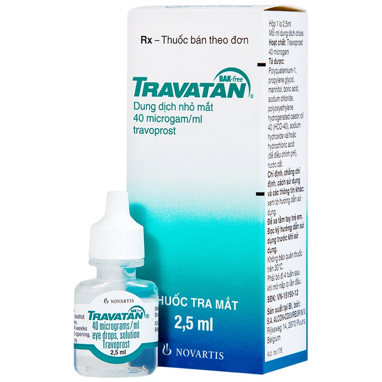 Thuốc nhỏ mắt Travatan Novartis làm giãn nhãn áp (2,5ml)`