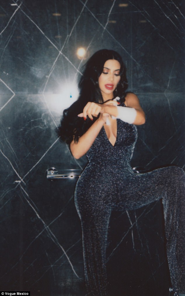 BTS: Vogue Mexico: Kim also shared this photo for a recent cover of the monthly