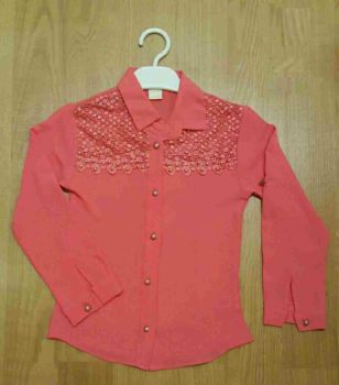 Chemisier manches longues couleur Fuchsia