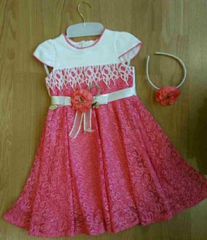 Robe de fête + bandeau assorti