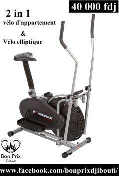 2 in 1 Vélo elliptique et vélo d'appartement