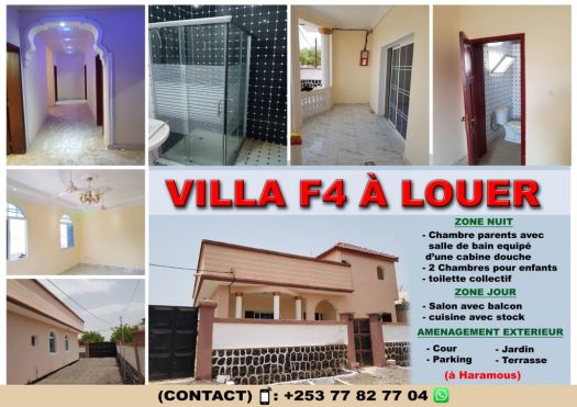 Villa F4 à Haramous près de la mer