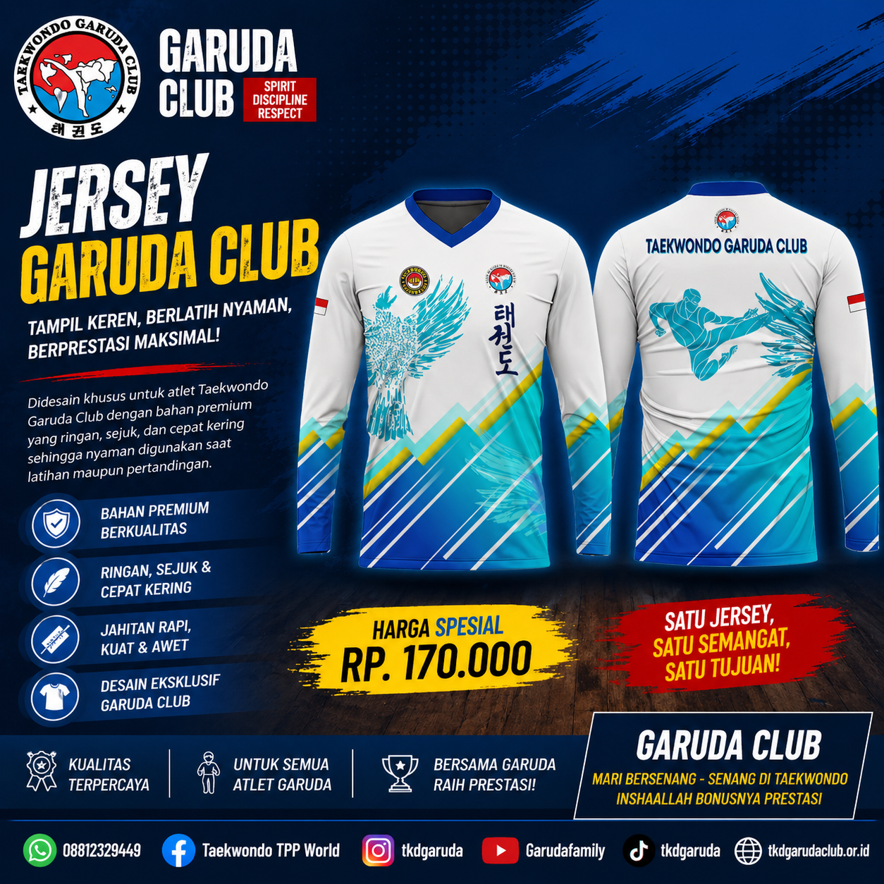 JERSEY LENGAN PANJANG GARUDA CLUB