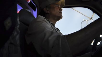 A tow truck driver driving us in Sonora, Mexico.