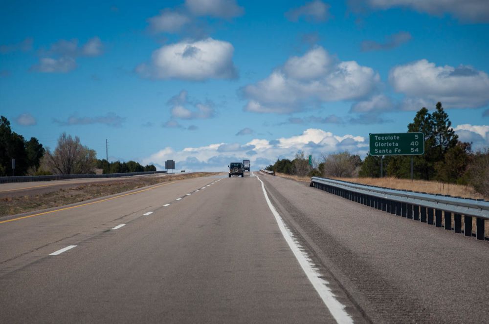 I-5 in northern New Mexico close to Santa Fe.