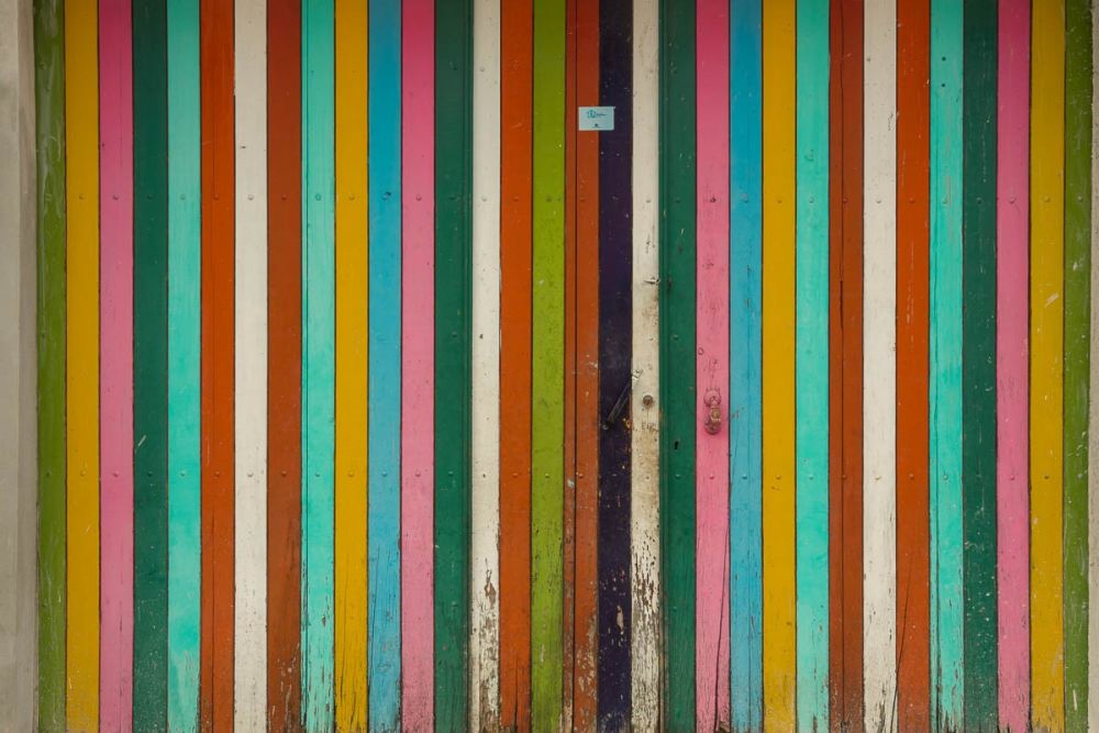 A colorful door in Chiapas, Mexico