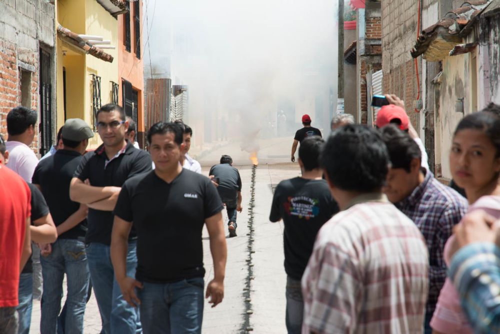 Bombas during the Fiesta de la Merced in San Cristóbal de las Casas, Chiapas