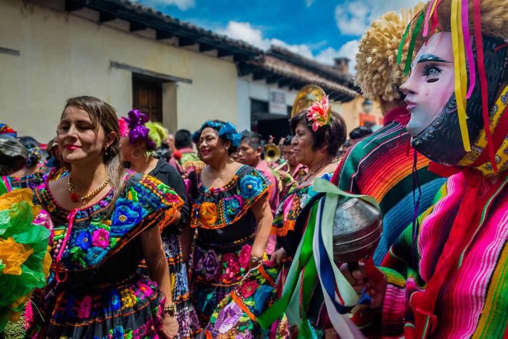 Los Parachicos in the Fiesta de la Merced in San Cristóbal de las Casas, Chiapas, Mexico