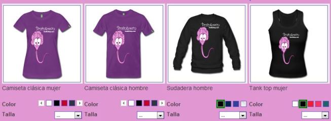 Camisetas de Braintown con cerebronios grandes