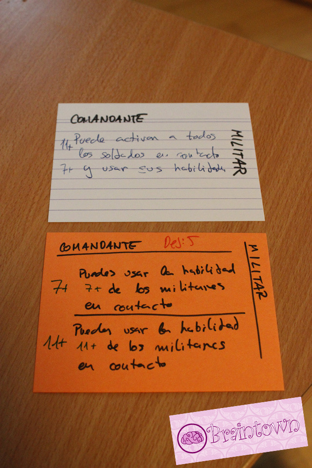 Versiones Write And Play de la tarjeta de Comandante en Braintown 20130200 - Braintown - Ejemplo Write And Play