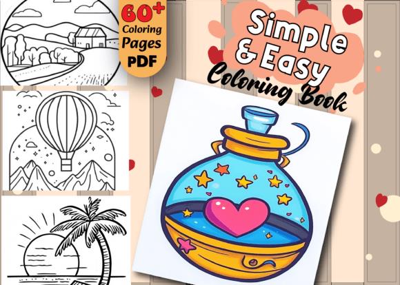 Simple & Easy Coloring Book Cover