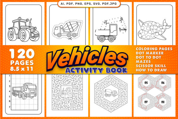 Vehicles Activity Book Cover