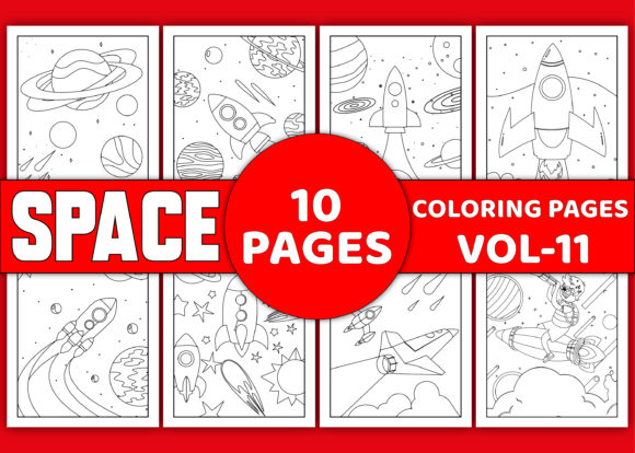 Space Coloring Pages Vol-11 Preview
