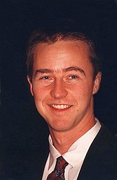 Portrait of a young Edward Norton smiling