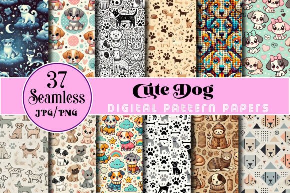 Cute Dog Pattern Papers Collection