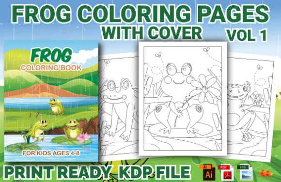 Frog Coloring Book Cover