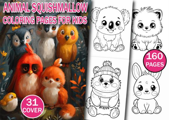 Animal Squishmallow Coloring Book Cover