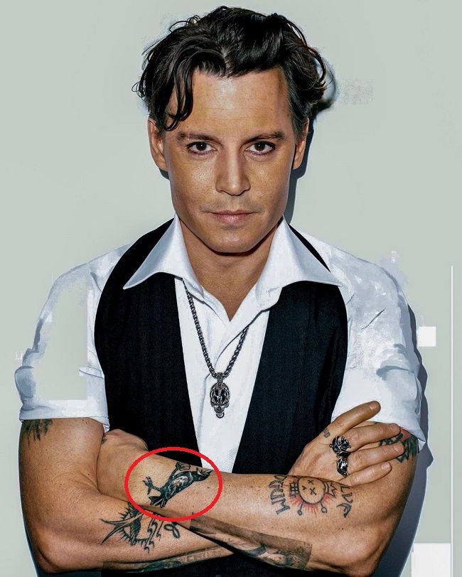 johnny depp-rook tattoo