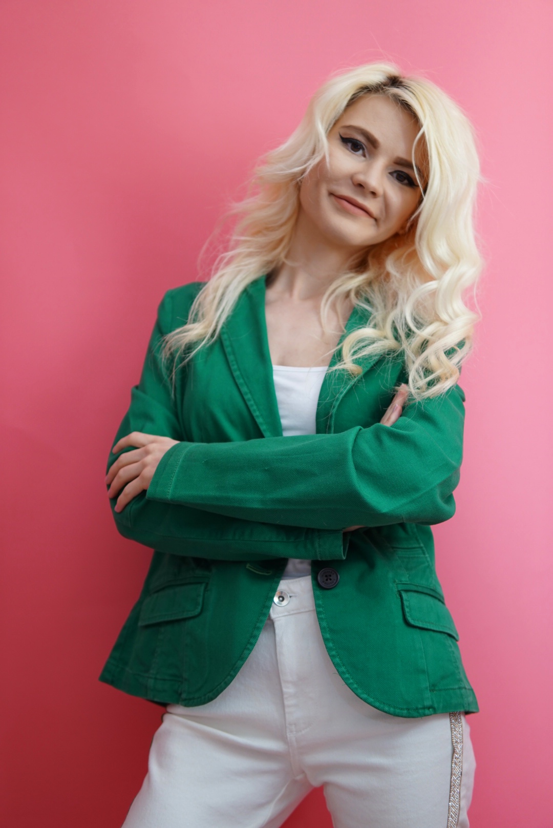 Sacou verde cu nasturi