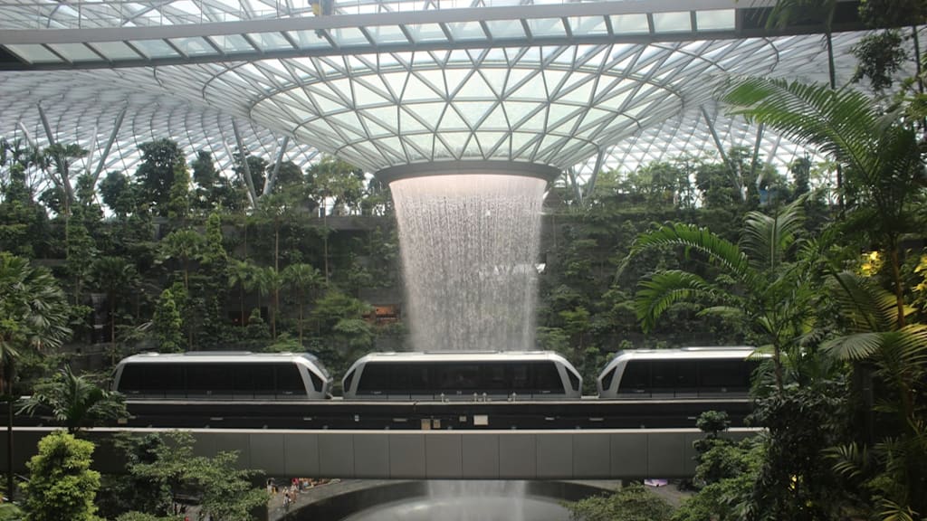 HSBC Rain Vortex: A Mesmerizing Waterfall Spectacle