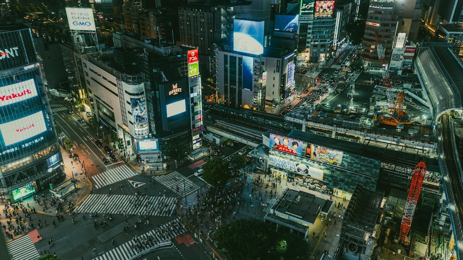 Watch the city move at Shibuya Crossing