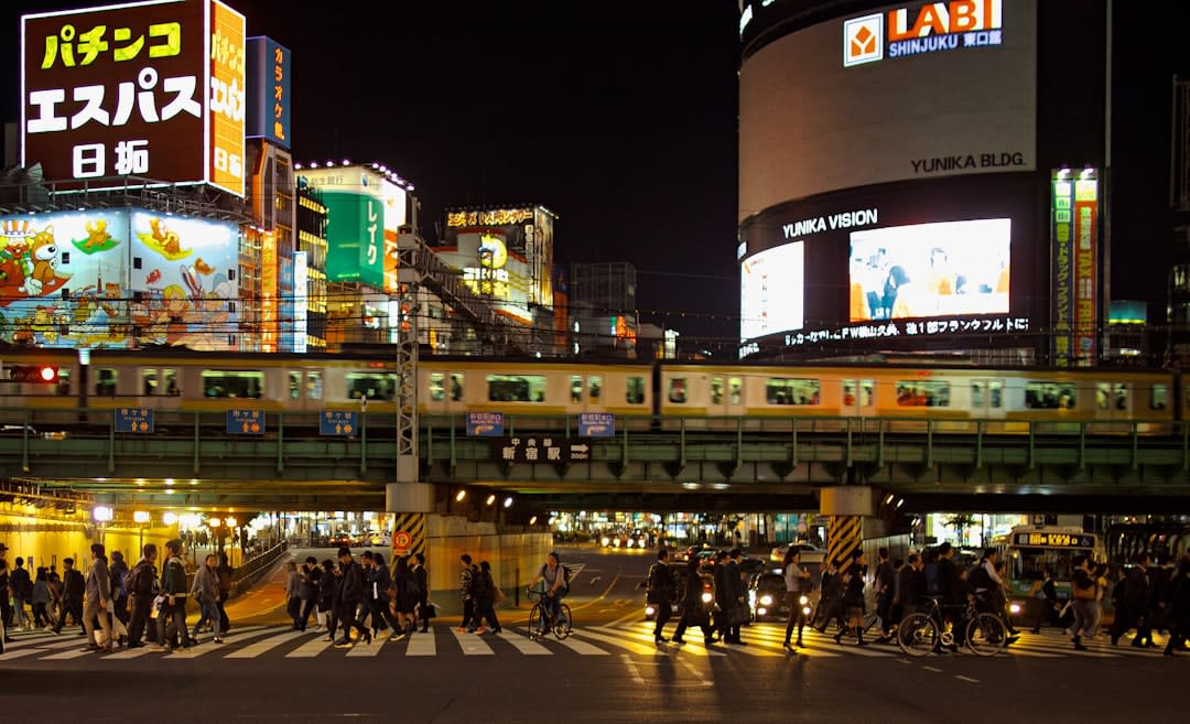 Watch the city move at Shibuya Crossing
