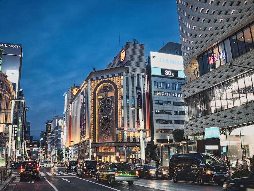 Walk Ginza for design, department stores, and polished city life