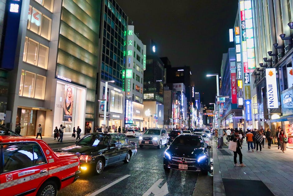 Walk Ginza for design, department stores, and polished city life