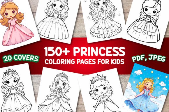 Princess coloring pages collection with 150+ designs