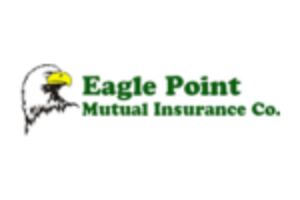 Silhouette of an eagle head with the caption text "Your Symbol of Protection Est. 1879.  Eagle Point Mutual Insurance Company"