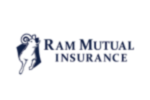 A silhouette of a ram - Ram Mutual Insurance Logo