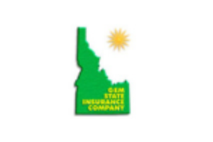 The state of Idaho in green with the text "Gem State Insurance Company"