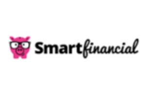 SmartFinancial's logo - aqua green shapes over a white background