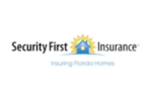 A blue home with the sun behind it - Security First Insurance  logo