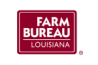 Louisiana Farm Bureau insurance logo caption text: Real Service. Real People.