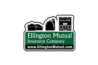 Silhouettes of a home, a farm and business - Ellington Mutual Insurance Company Logo