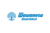 Blue tree silhouette, wawanesa insurance logo